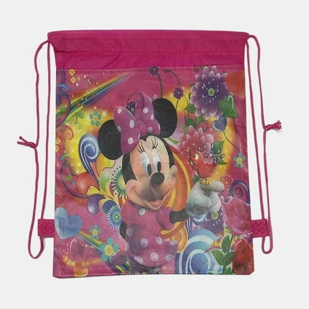 Gift bags, drawstring bags, double-sided non-woven fabric drawstring bags, birthday gift bags, birthday storage bags, storage bags Mickey and Minnie