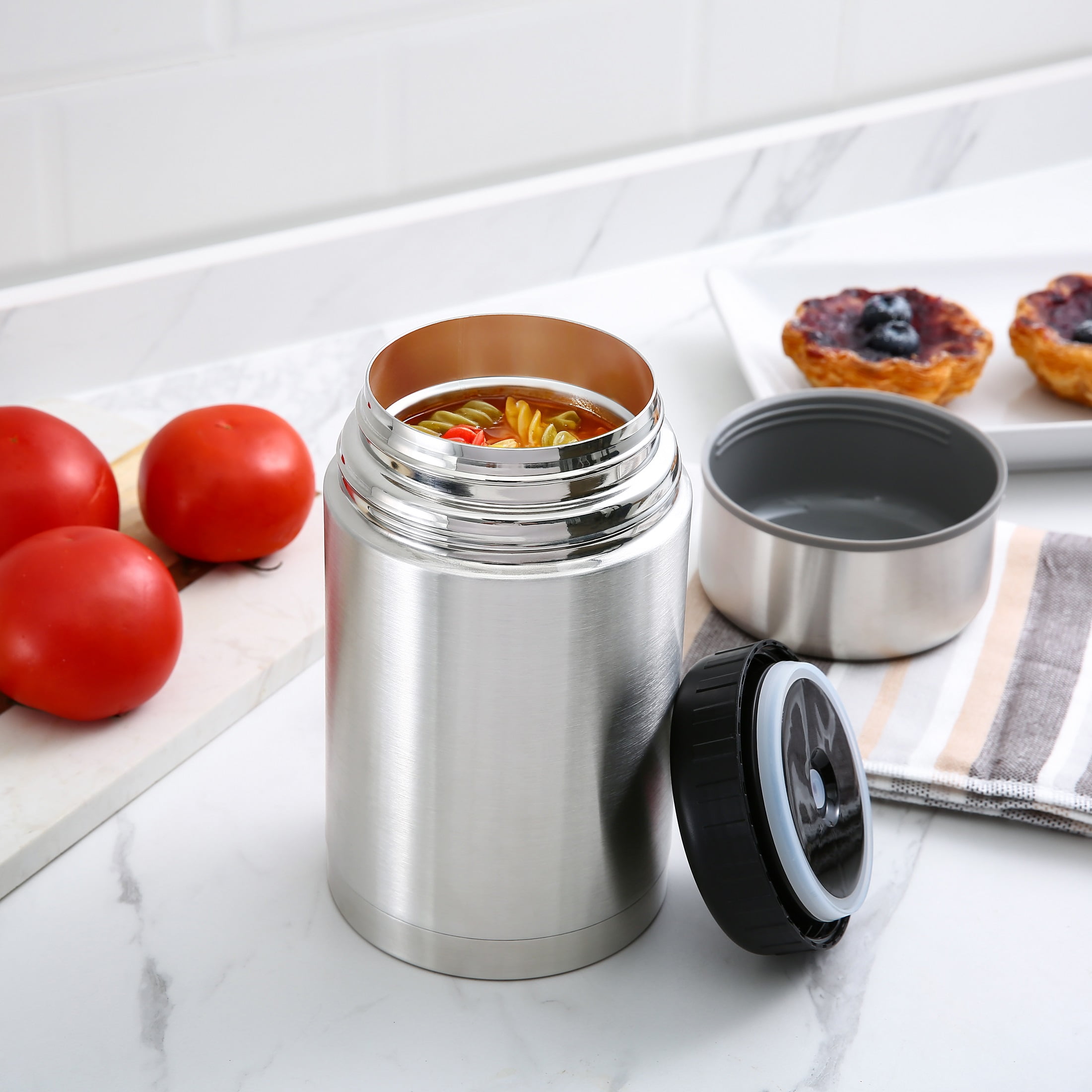 Mainstays Stainless Steel Food Jar, 27 oz