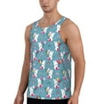 thumbnail image 2 of Xecao Rabbit And Rainbow Men's Tank Top Workout Quick Dry Sleeveless Gym Jogging Muscle Shirts Summer Swim Beach Tops, 2 of 9