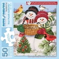 thumbnail image 5 of Bits and Pieces 50 Piece Jigsaw Puzzle for Seniors “Snow Couple Feeding The Birds” 15" x 19", 5 of 5