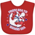 thumbnail image 3 of Inktastic From Sea to Shining Sea with Patriotic Anchor and Bow Boys or Girls Baby Bib, 3 of 4