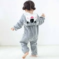 thumbnail image 4 of Penkiiy Autumn Winter Infant Toddler Baby Unisex Child Pajama Plush Onesie One-piece Sloth Costume Cotton One-piece Romper 18-24 Months Gray 2023 Summer Deal, 4 of 7