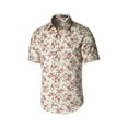 thumbnail image 3 of INSPIRE CHIC Men's Shirts Short Sleeve Floral Printed Button Front Beach Hawaiian Shirt 46 Yellow, 3 of 8