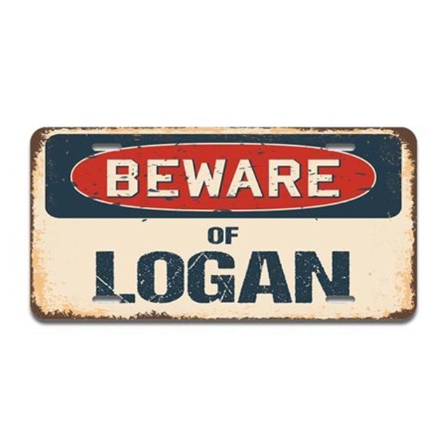 SignMission A-LP-04-788 Plaque d'Immatriculation en Aluminium - Attention à Logan