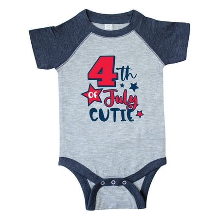 

Inktastic 4th of July Cutie with Stars Gift Baby Boy or Baby Girl Bodysuit