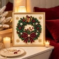 thumbnail image 2 of Christmas Pearl Diamond Art Painting Kit with Frame Festive Diamond Dots Bead Craft for Adults Beginners Holiday Themes Raised Pearl Art Wall Decor Relaxing Handmade Gift, 2 of 6