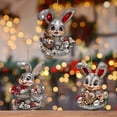 thumbnail image 1 of Bunny Decorative Pendant, Cute Car Rearview Mirror Accessory, Backpack Pendant, Emotional Value, Durable Material, Adds Interest, Versatile Use, 1 of 5