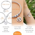thumbnail image 4 of 555Jewelry Stainless Steel Flexible Snake Chain Cubic Zirconia Small Cross Charm Bracelets for Girls & Women, Strong Magnetic Clasp, Silver, 4 of 5