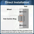 thumbnail image 7 of Unique Bargains Car Wheel Hub Centric Rings Wheels Center Shaft Shock Absorbing Hubrings Aluminium Alloy Silver Tone Durable OD 71.1mm to ID 56.1mm, 7 of 7
