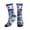 1 Black, variant on Men's Retro Style Chicagoan Flag Novelty Athletic Socks Women's Digital Printing Funky Patterned Crew Socks