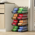 thumbnail image 3 of Organizador de alimentos enlatados Sonyabecca, apilable, paquete de 4, negro, 3 of 9