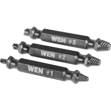 Screw Extractor Kit, Impact-Rated 3-Piece Set with Double-Ended Bits (DBX003)