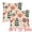 Round Flower, variant on Unique Bargains Cotton Throw Pillow Cover Geometric Floral Cushion Covers (2 Count) Safflower 18" x 18"