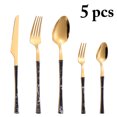 thumbnail image 2 of Flatware Cutlery Set Vintage: 5PCS Stainless Steel Tableware Set Serving Utensil, 2 of 10