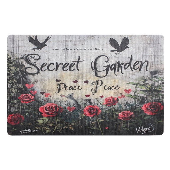 BZSMCE Floor Mats 32x20in Seamle Of Red Roses Pattern Creativity Doormats