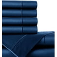 thumbnail image 7 of 1000 Thread Count Bed Sheet Set, Sateen Weave Luxury Deep Pocket Sheet Set, Premium Hotel Quality Sheet Set, Egyptian Cotton Blend (Denim, Queen 6 Piece), 7 of 7