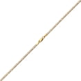 thumbnail image 2 of LOVEBLING 10K Yellow Gold Solid Two-Tone Diamond Cut w/White Pave Figaro Chain Bracelet (2.5mm, 8), 2 of 3