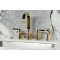 thumbnail image 2 of Kingston Brass KS8262CTLBS Continental Two-Handle 4-Hole Deck Mount Bridge Kitchen Faucet with Brass Side Sprayer in Polished Brass, 2 of 8