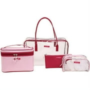 Pretty in Pink Tote Set by Modella, 4-Piece Set Plus Bonus