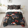 thumbnail image 2 of Manfei Christmas Dog Lover Twin Bedding Sets 7-Piece, Cartoon Dachshund Animal Bedding Comforter Set, Happy New Year Reversible Sheet Sets, Breathable Home Decor, 2 of 7