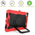 thumbnail image 4 of Dteck Shoulder Strap Case for iPad Air 5th 4th Generation 10.9-inch,Shockproof Rubber Heavy Duty Hybrid iPad Pro 11" 2020/2018 Protective Drop-Proof Protection Kickstand Cover,Red+Black, 4 of 8