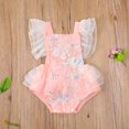 thumbnail image 3 of BABYGARDEN-Baby Girls Casual Mameluco , Cuello Cuadrado Sin Mangas Estampado Floral Bordado De Una Pieza, 3 of 4