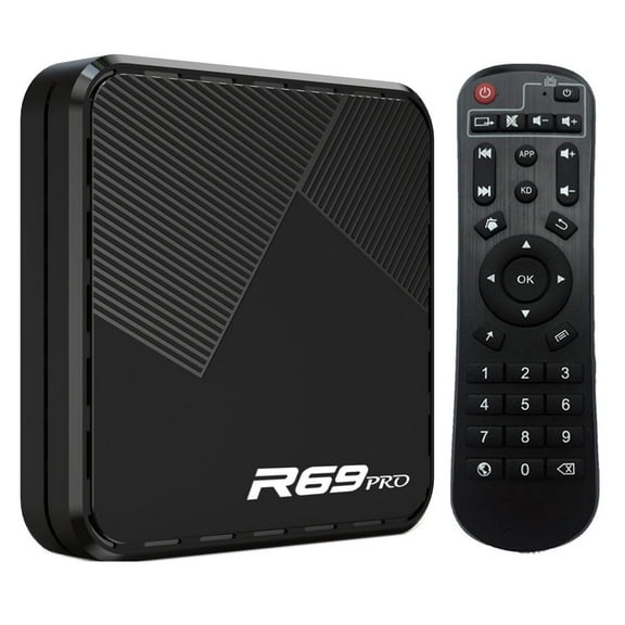 Android 14.0 TV Box R69 Pro H728 with 4GB RAM 64GB ROM 8K Ultra HD H.265 Dual Band WiFi BT 5.0 Media Box 2.4/5Ghz WiFi 6 1000M LAN