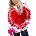 thumbnail image 2 of Sudaderas con capucha CUHK para niñas, sudadera con capucha estampada, cuello redondo, manga larga, para uso diario, ropa de abrigo informal, sudadera con capucha, blusa de poliéster para niños, 2 of 6