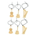thumbnail image 1 of Shisuyan 6pcs Exquisite Musical Instrument Creative Bookmarks With Rope Metal Bookmarks for Stationery Gifts (Violin + Guitar + Harp, 2Pcs/Each), 1 of 8