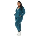 thumbnail image 3 of White Mark Women's Plus Size 2 Piece Velour Tracksuit Set, 3 of 5