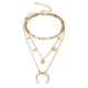 thumbnail image 2 of Fiudx Collar Geométrico de Aleación, Diseño Único de Cuentas Multicapa, Metal de Cobre, Resistente a La Decoloración, Ideal para Una Cita, Boda o Como Regalo para Mamá., 2 of 5