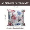 thumbnail image 2 of LALILO Throw Pillow Covers Elegance Retro Pink With Flowers Flower Floral Cushion Cover 18" x 18", 2 Pack, 2 of 6