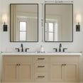thumbnail image 3 of 2-Pack Black Bathroom Mirror for Over Sink, 22"x30" Rectangular Wall Mirrors with Rustproof Aluminum Alloy Frame, Modern Vanity Mirror, Hangs Horizontal or Vertical, 3 of 8