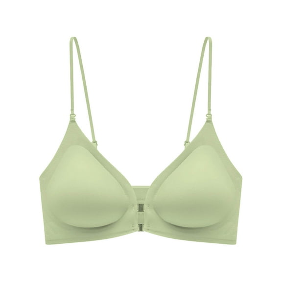 Cavosen Push up Bras Plus Size Seamless Supportive Bras Solid Stretch Front Closure Bralettes Spaghetti Strap Breathable Tshirt Sleep Underwear