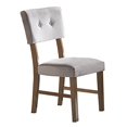 thumbnail image 2 of Homelegance Chaise Latérale de Salle à Manger Rembourrée Edam, Ensemble de 2, Gris, 2 of 3