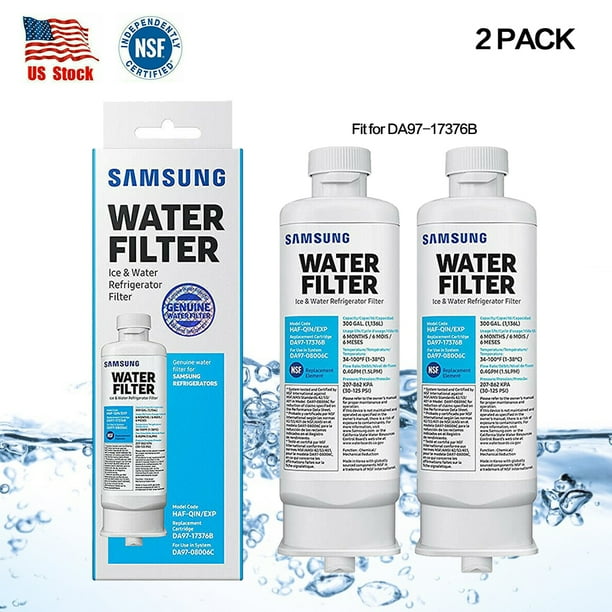 2Pack DA9717376B HAFQIN Refrigerator Water Filter DA9708006C