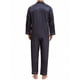 thumbnail image 3 of INSPIRAR CHIC Conjunto de Pijamas de 2 Piezas para Hombre con Botones y Estampado, Patrón Casual, Color Azul Marino, 3 of 6