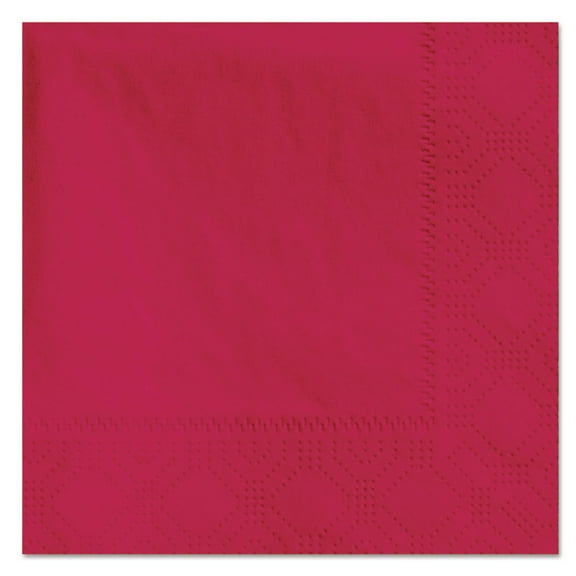 Hoffmaster 2-Ply Beverage Napkins, Red, 1000 count