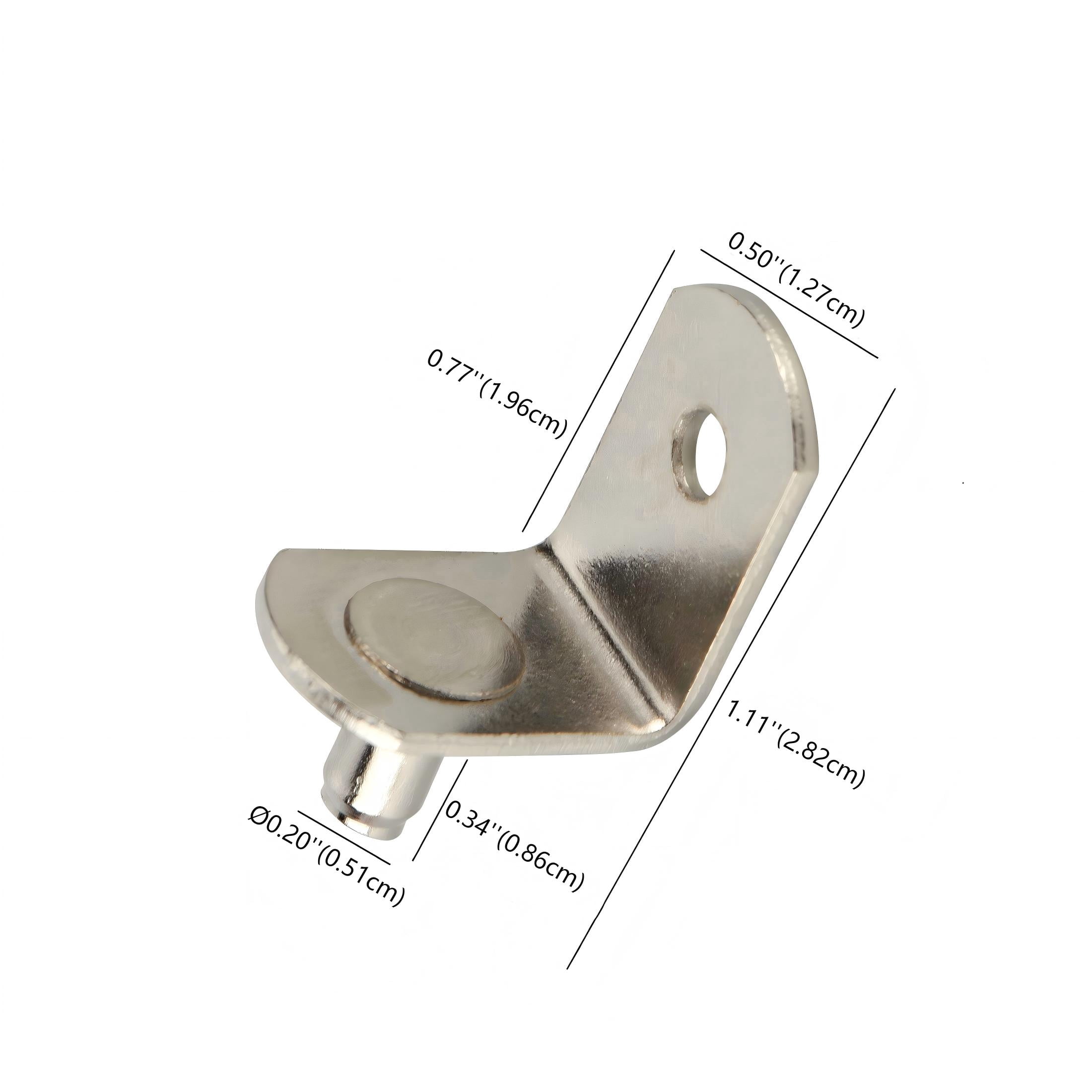Hyper Tough 3/16 in. New Angled Shelf Pin, Nickel Plated, 4 Pack