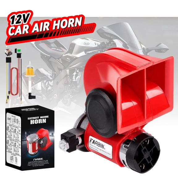 Lafati 12V Loud Car Horn Kit – 130 DB Train Horn with Compressor & Relay for Truck, Car, Motorcycle, Golf Cart, Boat, SUV, RV, Off-Road