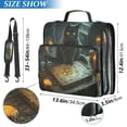 thumbnail image 3 of Circular Folder Package 13.6*3.5*12.4 Inches ,Binder Bag，Binder Organizer，Zipper Binder，3 Ring Binder ,Suitable for Work Classical Black Cat, 3 of 8