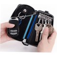 thumbnail image 6 of ABCISI 2pcs Elegant Leather Key Holder Organizer, Multi-Functional Zippered Key Case, Durable and Portable Cowhide Design for Practical Storage for Men and Women, 6 of 9