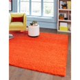 thumbnail image 2 of Unique Loom 3126267 8 ft. 2 in. x 8 ft. 2 in. Solid Shag Square Rug, Tiger Orange, 2 of 2