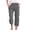 A-Dark Gray990, variant on XIAONU Button Accent Capri Pants for Women Solid Pockets Casual Wear Capris