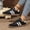 Black, variant on YOUYEDIAN Sneakers for Women Casual Platform Heel Fashion Round Toe Non Slip Sneakers Retro Versatile Outdoor Walking Shoes