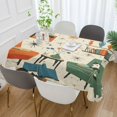 thumbnail image 2 of Yayeee Tablecloths 60" x 120" Rectangle Wrinkle Resistant Party Table Cover, Beige Cats Reading, 2 of 8