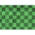 thumbnail image 1 of Ahgly Company Indoor Rectangle Checkered Emerald Green Modern Area Rugs, 2' x 3', 1 of 4