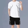 thumbnail image 1 of NTACZA Shorts Set Men Athletic Short Sleeve Tracksuits Mens Crew Neck Basketball Sweatsuits 5XL, 1 of 6