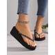 thumbnail image 2 of Fashionable Ladies' Floral Wedge Flip Flops, 2 of 5