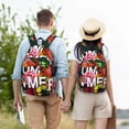thumbnail image 6 of Daiia Summer Birds and Flowers Vintage Canvas Backpack for Men and Women ,Hiking Backpack,Travel Laptop Bag for School,Large Capacity Backpack, 6 of 8